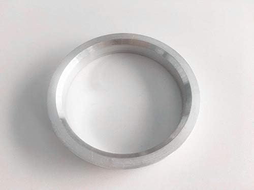 NB-Aero 4PC Hubrings Aluminum Silver 60 ממ עד 57.1 ממ | טבעת מרכז הובנטרי 57.1 ממ עד 60 ממ עבור רבים שברולט דודג 'קרייזלר